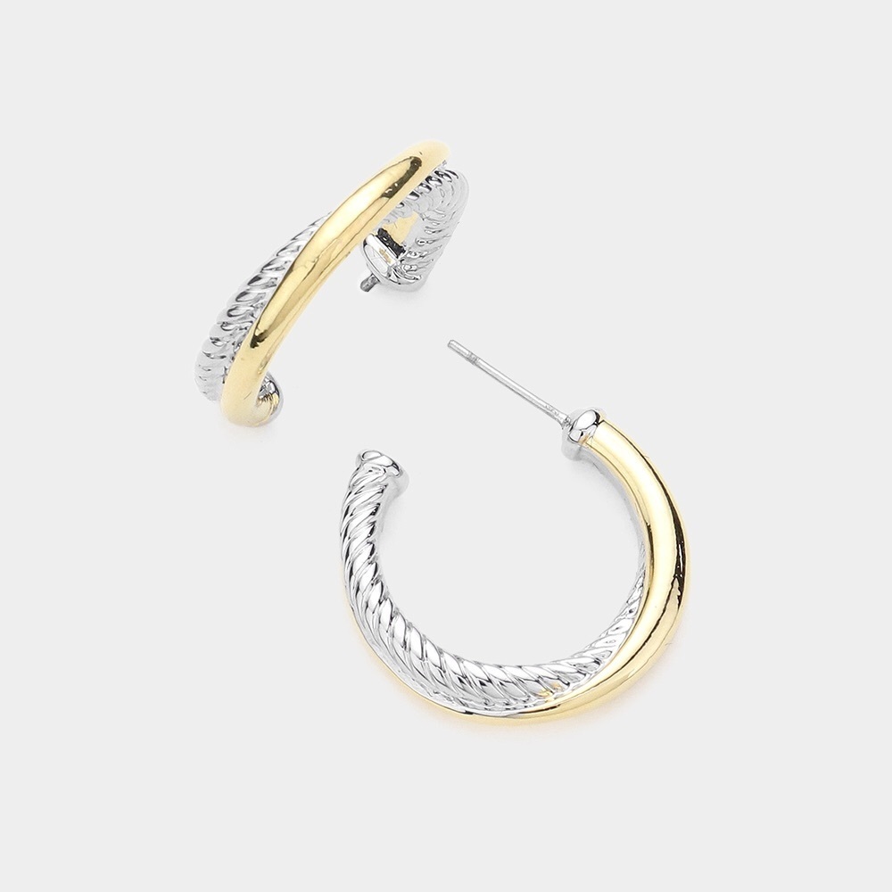 Two Tone Over and Under 3/4 Hoops
